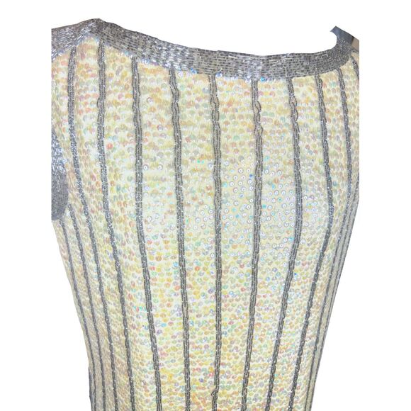 1960's Beaded & Sequined Wool Shell Top - Picture 5 of 6
